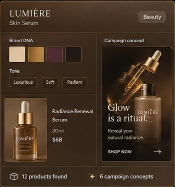 Lumiere beauty sample studio card